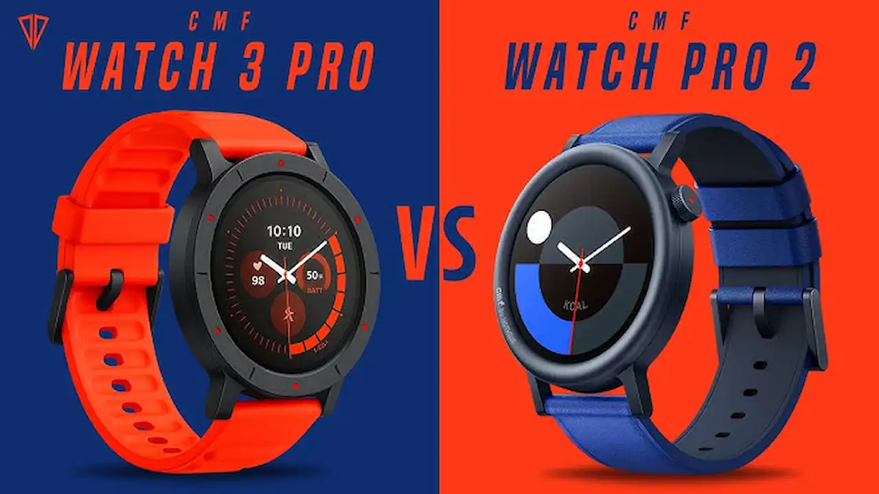 مقایسه cmf watch pro 2 و cmf watch pro 3 رابیاتک